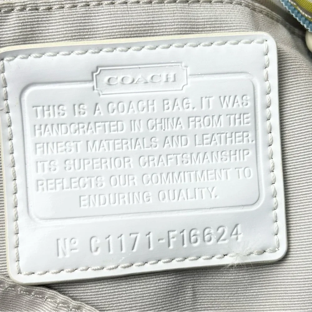 COACH Nautical East West Striped Beach‎ Summer Theme Purse F16624 Limited Ed